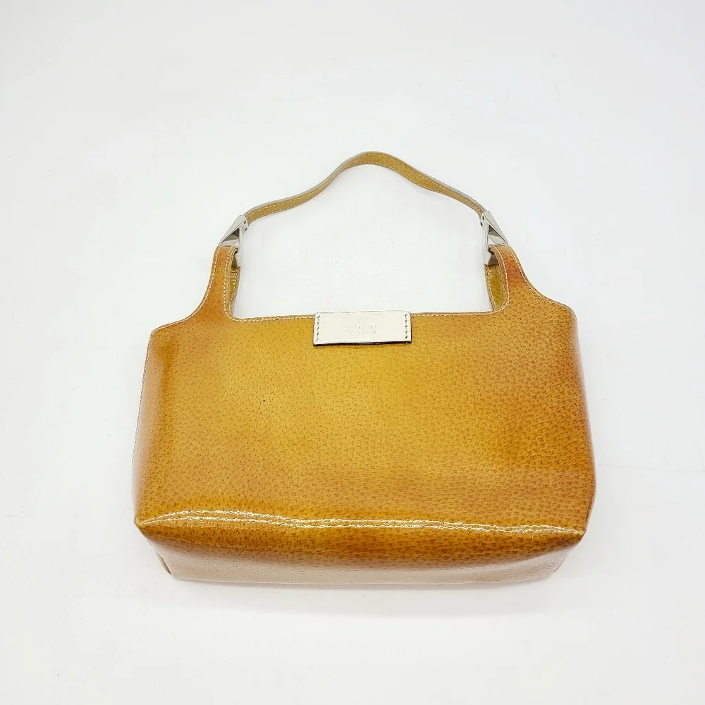 Women’s Orange Patent Leather Shoulder Bag